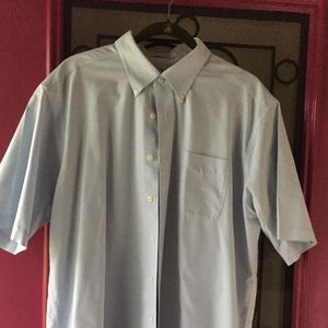 LL BEAN MENS BUTTON DOWN SHORT SLEEVE SHIRT 17